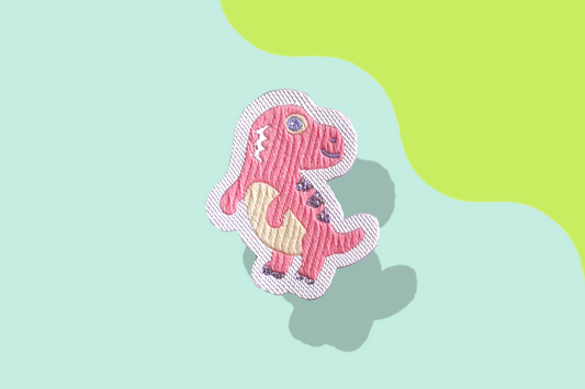 キラキラティラノサウルス-ひらがなワッペン(宇宙恐竜)