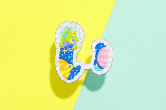 い-ひらがなワッペン(宇宙恐竜)