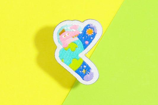 く-ひらがなワッペン(宇宙恐竜)