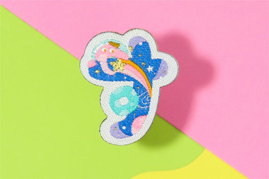 す-ひらがなワッペン(宇宙恐竜)