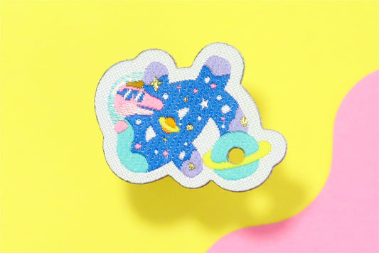 ぬ-ひらがなワッペン(宇宙恐竜)