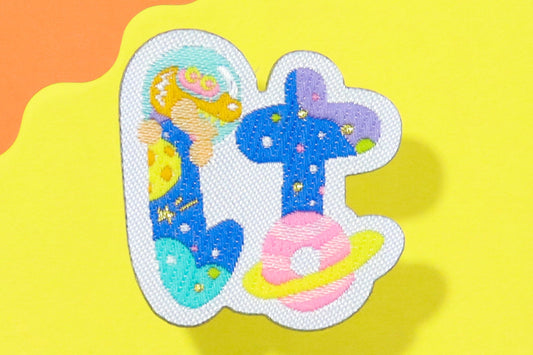 は-ひらがなワッペン(宇宙恐竜)