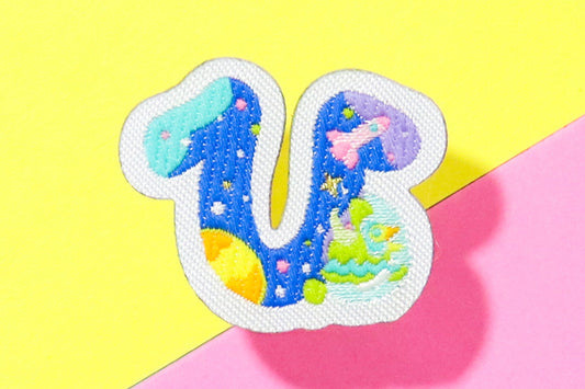 ひ-ひらがなワッペン(宇宙恐竜)