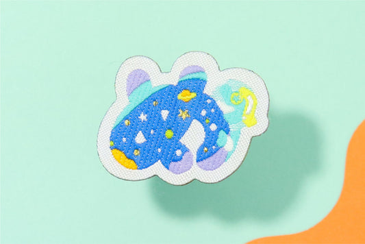 め-ひらがなワッペン(宇宙恐竜)