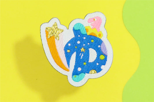 ゆ-ひらがなワッペン(宇宙恐竜)