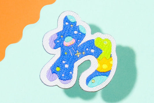 わ-ひらがなワッペン(宇宙恐竜)