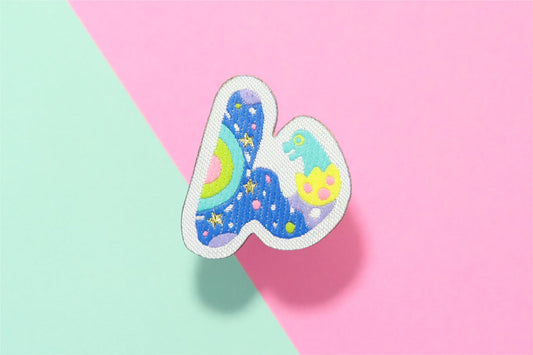 ん-ひらがなワッペン(宇宙恐竜)