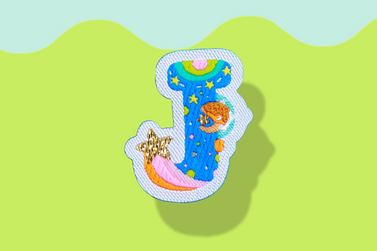 J-アルファベットワッペン(宇宙恐竜)