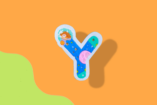 Y-アルファベットワッペン(宇宙恐竜)