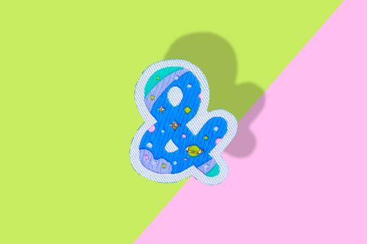 &-モチーフワッペン(宇宙恐竜)