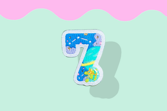 7-数字ワッペン(宇宙恐竜)