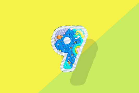 9-数字ワッペン(宇宙恐竜)