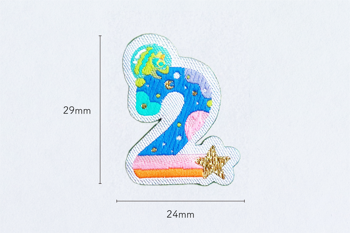 2-数字ワッペン(宇宙恐竜) – フワッペン